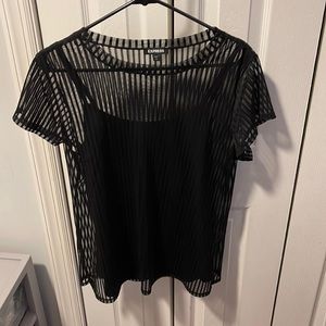 Tank top attached blouse